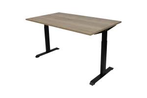 Euroseats Zit/Zit Bureau 160 x 80 Zwart/Eiken