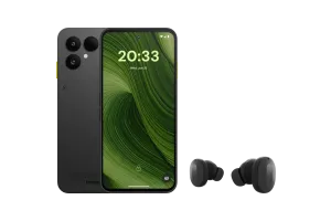 Fairphone 6 256GB Zwart 5G + Fairphone Fairbuds True Wireless Earbuds Zwart