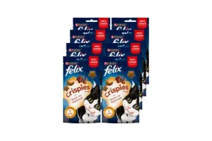 Felix Crispies - Kattensnacks - Kattensnoepjes - Rund &amp; Kip - 8 x 45 g