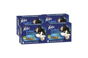Felix Dubbel Zo Lekker in Gelei - Kattenvoer Natvoer - Vis Selectie - 48 x 85 g
