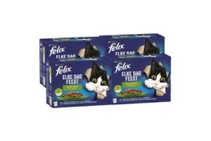 Felix Elke Dag Feest in Gelei - Kattenvoer Natvoer - Groente Selectie - 48 x 85 g