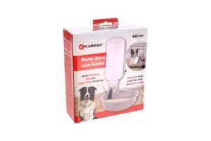 Flamingo Drinkfles Diza voor bench of onderweg - Grijs - 480 ml - Praktisch en Handig voor Onderweg