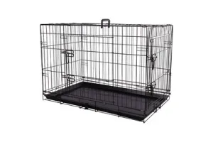 Flamingo Hondenbench L - Opvouwbare Hondenbench Auto - Hondenbench Draadkooi Zwart - 92x56x64 cm - Stevig &amp; Praktisch