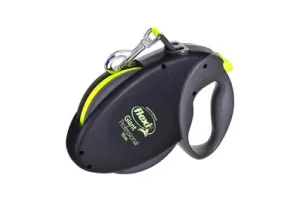 Flexi Giant Tape - Hondenriem - Zwart Geel - L - 10 meter - Actieve en Grote Honden