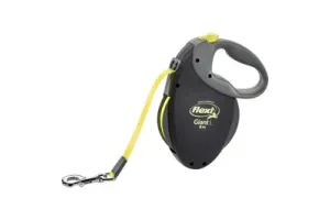 Flexi Giant Tape - Hondenriem - Zwart Geel - L - 8 meter - Actieve en Grote Honden