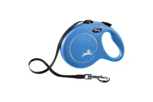 Flexi New Classic Tape - Hondenriem - Blauw - L - 8 m - Grote en Actieve Honden