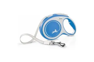 Flexi New Comfort - Rollijn Hondenriem Tape - Blauw - L - 8 m - Grote en Actieve Honden