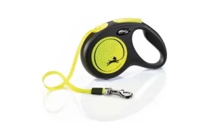 Flexi New Neon - Rollijn Hondenriem - M - 5 Meter - Geel - Middelgrote Honden