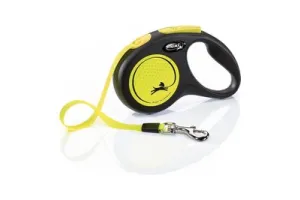 Flexi New Neon - Rollijn Hondenriem - S - 5 Meter - Tape - 