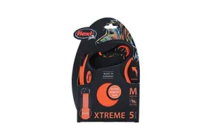 Flexi XTREME - Rollijn Hondenriem - Tape - M - 5 m - Orange - Middelgrote Actieve Honden