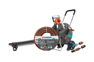 Gardena Premium SuperFLEX 50m CleverRoll L Medium Sproeierpakket