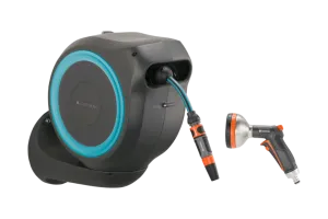 Gardena Wandslangenbox 15 RollUp S Blauw + Premium Broes