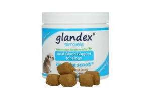 Glandex Soft Chews - Supplementen tegen anaalklierproblemen - Voor honden - Met pindakaassmaak - 60 stuks - Supplement voor dieren