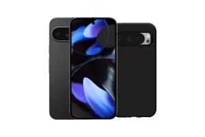 Google Pixel 9 128GB Zwart 5G + Just in Case Soft Design Back Cover Zwart