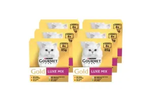 Gourmet Gold Luxe Mix - Kattenvoer Natvoer - Vis/Vlees - 48 x 85 g
