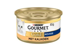 Gourmet Gold Mousse - Kattenvoer Natvoer - Kalkoen - 24 x 85 g