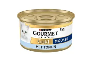 Gourmet Gold Mousse - Kattenvoer Natvoer - Tonijn - 24 x 85 g