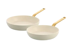 Greenpan Evolution Koekenpannenset 24 + 28 cm Cream White