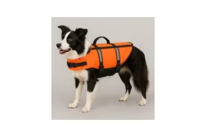 Hondenzwemvest - reddingsvest hond - honden zwemvest L A:40cm B:46-49,5cm C:80-84cm - Flamingo zwemvest Marinus - fluo oranje