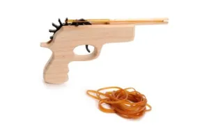 Houten Pistool met Elastiek