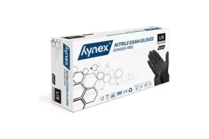 Hynex Nitril handschoenen maat L zwart 100/doos 3,5gram poedervrij