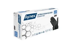 Hynex Nitril handschoenen maat M zwart 100/doos 3,5gram poedervrij