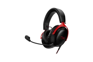 HyperX Cloud III Wired Gaming Headset - Zwart/Rood (PC, PS5, Xbox Series X/S)