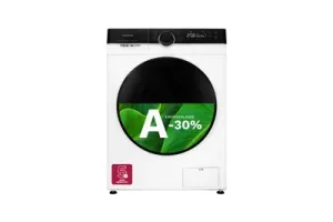 Inventum VWM1010W - Wasmachine - 10kg - 14 programma's - 1400 toeren - Energieklasse A-30% - Steam Clean - Stil: 72 dB - Wit/Zwart