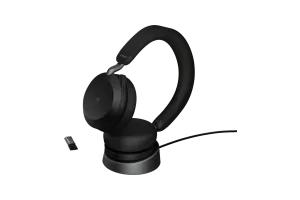 Jabra Evolve2 USB A MS TEAMS 75 Draadloze Office Headset met oplaadstandaard Zwart