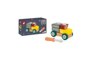 Janod Brico'Kids - Doe-Het-Zelf Auto Beer - Bevat 9 Houten Stukken En 14 In Elkaar Te Schroeven Elementen - Een Schroevendraaier En Model Zijn Ook Inbegrepen Om Te Helpen Bij Het Bouwen Van De Grote Berenauto! - Geschikt Vanaf 3 Jaar