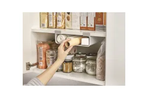 Joseph Joseph Keukenkastorganizer voor Aluminiumfolie, Huishoudfolie, Bakpapier en Zakjes - Ruimtebesparende Houder - Grijs - Medium