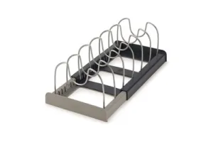 Joseph Joseph Pannenrek - Uitschuifbare Organizer voor Pannen, Deksels en Bakvormen - Grijs