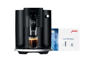 JURA E4 Piano Black (EA) + Basis onderhoudspakket