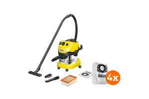 Karcher WD 4 P S V-20/5/22 + Karcher Stofzuigerzak voor WD 4/5/6 (4x)