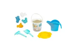 Klein Toys Little Foot - emmerset met gieter, zeef, hark, schep en speelfiguren - gerecycled materiaal