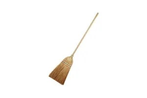 Klein Toys Pure Fresh strobezem - 19x5x74 cm - gemaakt van hout en stro - duurzaam, robuust en van hoogwaardige kwaliteit - bruin