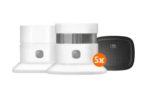 KlikAanKlikUit ZSDR-850 (3 jaar) 5-Pack + Koolmonoxidemelder + Smart Bridge