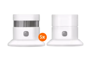KlikAanKlikUit ZSDR-850 Rookmelder (3 jaar) 5-pack + Koolmonoxidemelder