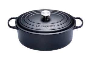 Le Creuset Signature Ovale Braadpan 27 cm Mat Zwart