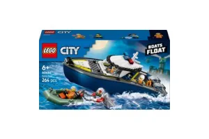 LEGO® City Achtervolging met Politieboot, Drijft Echt - 60456
