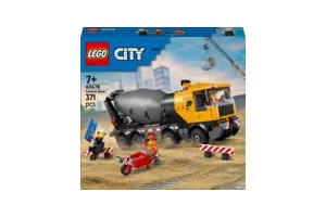LEGO(R) City Cementwagen - Groot Bouwvoertuig voor Jongens, Meisjes en Kinderen Vanaf 7 Jaar - Betonmixer met Draaiende Trommel en Kantelbare Cabine - Cadeautip voor Verjaardagen - 60478