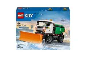 LEGO(R) City Sneeuwploeg Speelgoedtruck - Modelbouwset voor Jongens en Meisjes Vanaf 6 Jaar - Minifiguur van Chauffeur - Speelgoedsneeuwploeg met Zoutstrooifunctie - Cadeautip voor Kinderverjaardagen - 60490