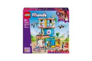 LEGO(R) Friends Heartlake City Clubhuis - Bouwspeelgoedset voor Meisjes en Jongens Vanaf 8 Jaar - 5 Minipoppetjes, Kat, Gekko, Konijn - Tokkelbaan, Glijbaan, Keuken, Fantasiespel voor Kinderen - Cadeautip - 42689