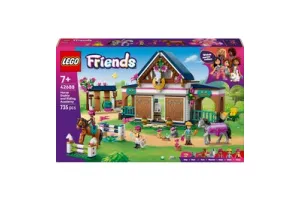 LEGO(R) Friends Paardenstal en Manege - 3 Minipoppetjes, 2 Paardenfiguren, Kat, Hond, Zadels, Hindernissen - Cadeau voor Paardenliefhebbers, Meisjes, Jongens en Kinderen Vanaf 7 Jaar - Verjaardagscadeau - 42688
