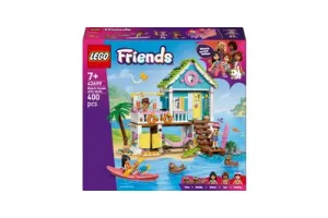 LEGO(R) Friends Strandhuis met Zeehonden - Bouwset met Huis, 3 Minipoppetjes, 2 Zeehondenfiguren, Kajak en Hangmat - Fantasiespeelgoed voor Meisjes en Jongens Vanaf 7 Jaar - Cadeautip voor Kinderen - 42699