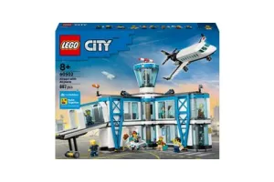 LEGO(R) Luchthaven met Vliegtuig - Speelgoedset met Vliegveldmodel voor Jongens, Meisjes en Fans van Speelgoedvliegtuigen - Bouwset voor 1 tot 4 Personen - 9 Minifiguren - Verjaardagscadeau voor Kinderen Vanaf 8 Jaar - 60502