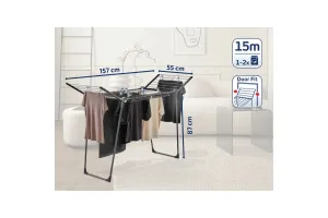 Leifheit droogrek Pegasus - 150 solid slim - black - antraciet