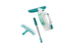 Leifheit Dry &amp; Clean - raamzuiger met steel (43 cm) en inwasser - click system