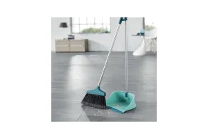 Leifheit stoffer en blik met lange steel