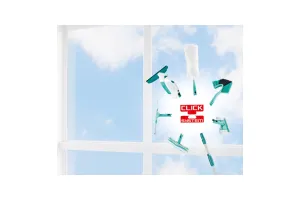 Leifheit telescoopsteel aluminium 130 - 400 cm - incl. antislipkop - 360deg draaibaar - ophangoog - Click System